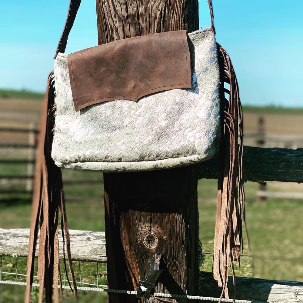 Cowhide purse